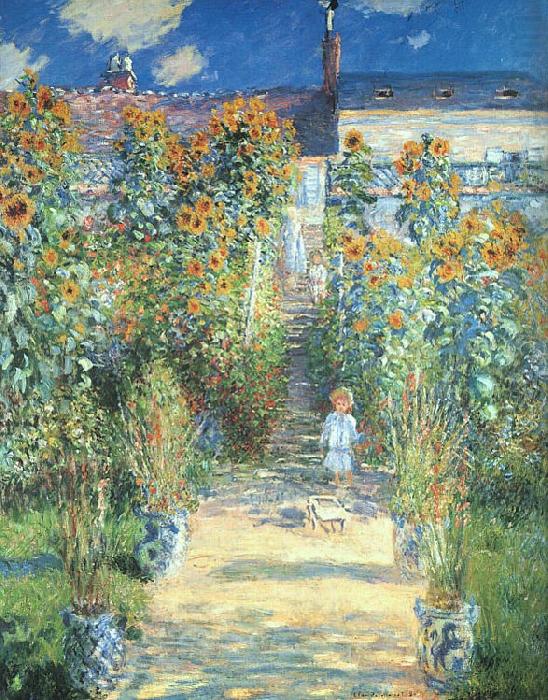 Claude Monet Artist s Garden at Vetheuil china oil painting image